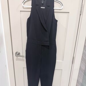 White House Black Market Sleeveless Black Jumpsuit Size 4